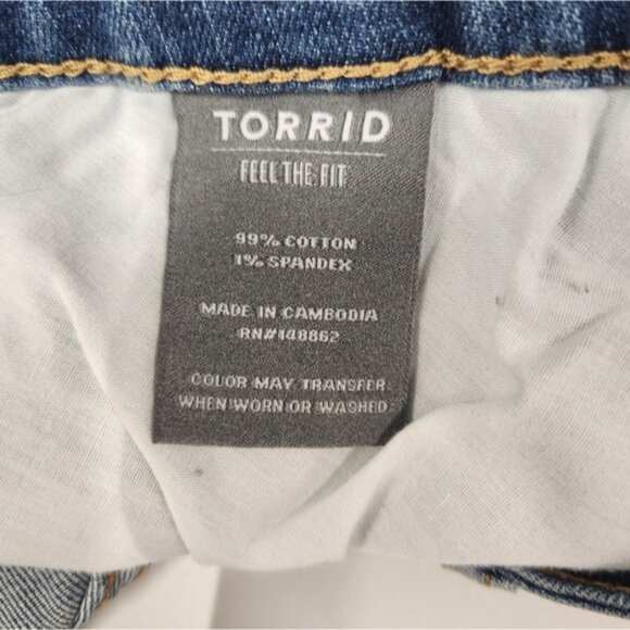 Torrid Size 18 Jean Shorts Mid Rise 3.5‎ Inseam. $45.50 Retail - Picture 4 of 6